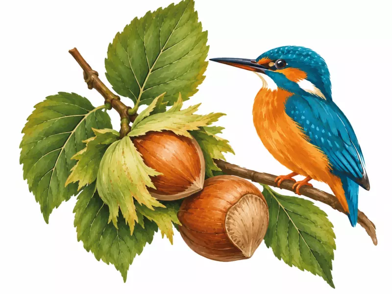 Noisettes mûres à coque brune